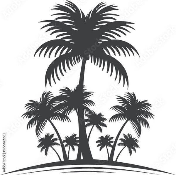 Obraz Silhouette Plum Tree Vector Design – Elegant