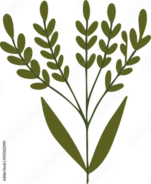 Obraz branch with green leaves