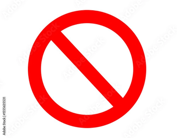 Obraz Not allowed sign isolated on white background