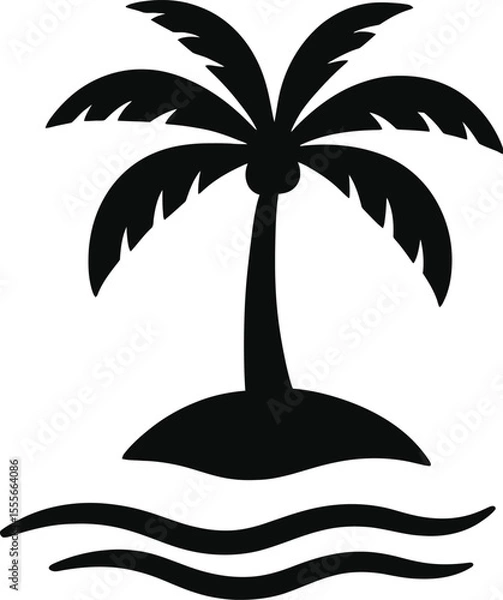 Obraz silhouette of palm tree