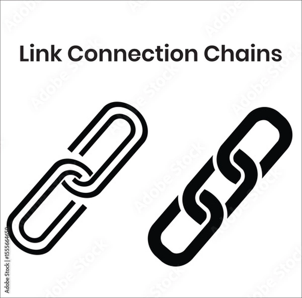 Obraz Link Connection Icon Vector – Chain, Network, Connectivity, Symbol