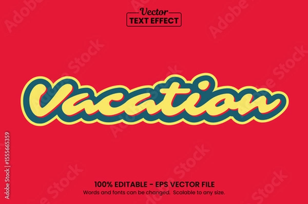Fototapeta Retro vintage text effect, Editable text effect