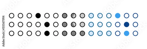 Obraz Braille Alphabet Icon Set Multiple Style Collection