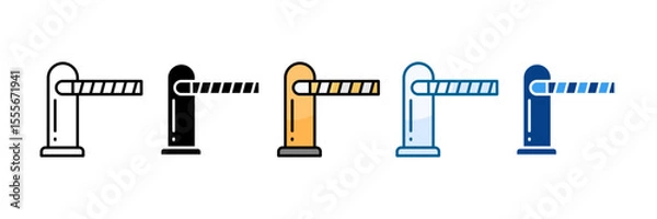 Obraz Parking Icon Set Multiple Style Collection