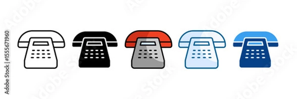 Obraz Telecommunication Icon Set Multiple Style Collection