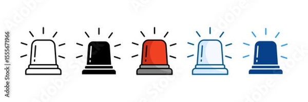 Obraz Emergency Alert Icon Set Multiple Style Collection
