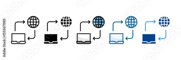 Obraz Remote Access Icon Set Multiple Style Collection