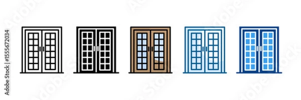 Obraz Door Icon Set Multiple Style Collection