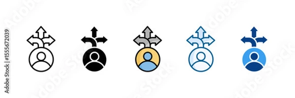 Obraz Guidance Icon Set Multiple Style Collection
