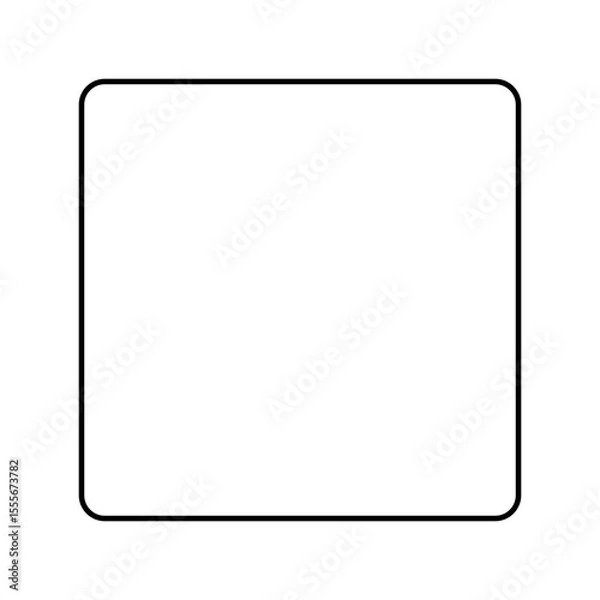 Obraz square frame rounded corners vector