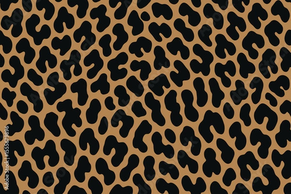Obraz Dense Bobcat Print Seamless Pattern in Natural Colors