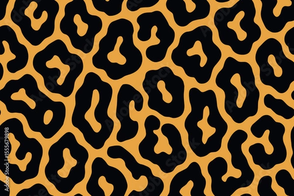 Obraz High-Contrast Jaguar Print Seamless Animal Pattern