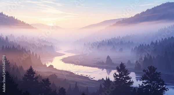 Obraz A digital landscape