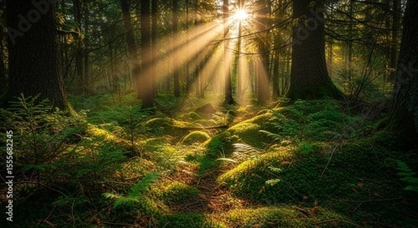 Obraz a dense forest. 