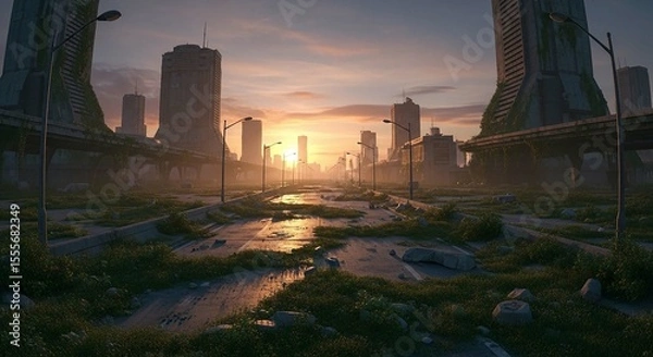 Obraz decaying buildings.