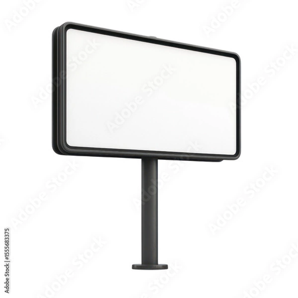 Fototapeta Blank Billboard Mockup Large Outdoor Advertising Sign Perfect for your design isolated on transparent background