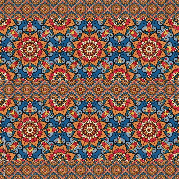 Fototapeta ethnic floral seamless pattern. abstract ornament pattern