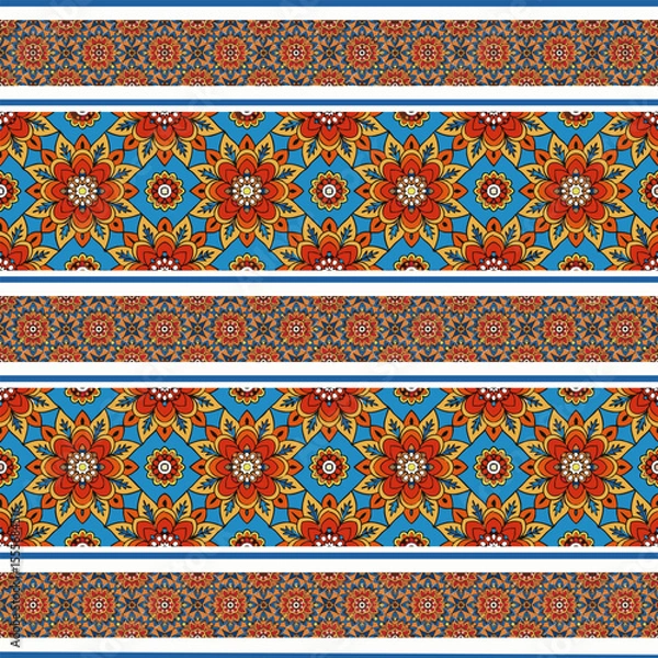 Fototapeta ethnic floral seamless pattern. abstract ornament pattern