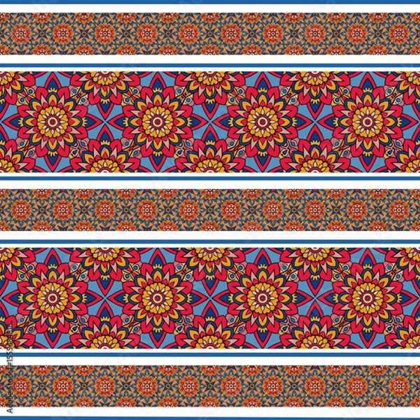 Fototapeta ethnic floral seamless pattern. abstract ornament pattern