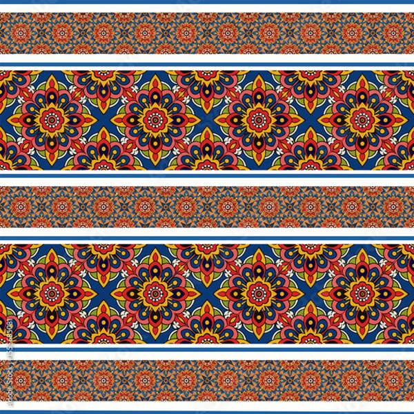 Fototapeta ethnic floral seamless pattern. abstract ornament pattern
