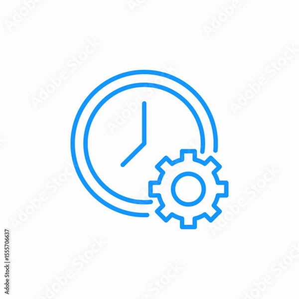 Fototapeta time optimization icon sign vector