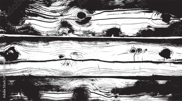 Obraz black and white vector grunge vintage wood surface background