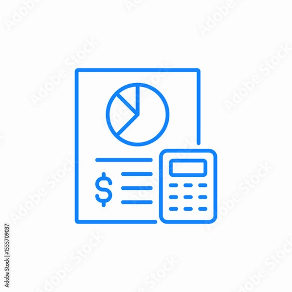 Fototapeta budget calculation icon sign vector