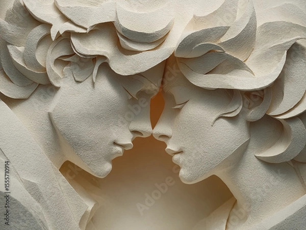 Obraz 
Bas-Relief Loving Couple