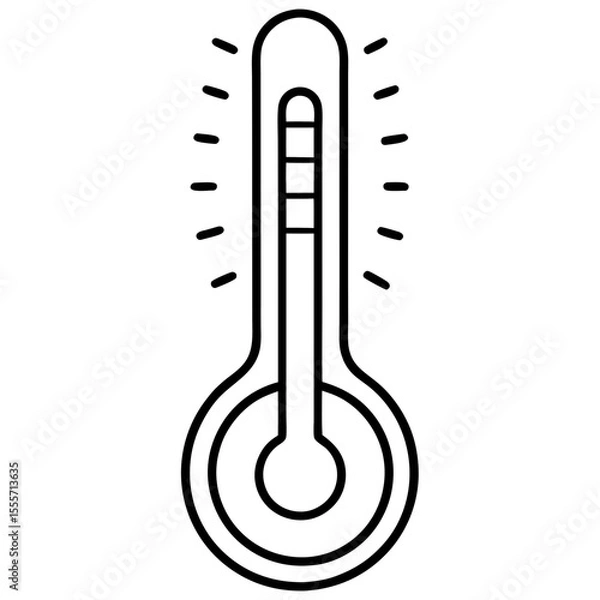 Fototapeta Thermometer Heat Check Vector