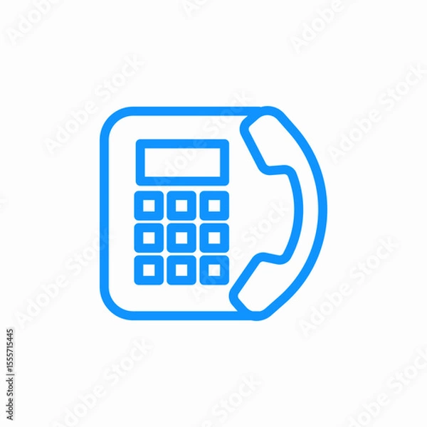 Fototapeta landline phone icon sign vector