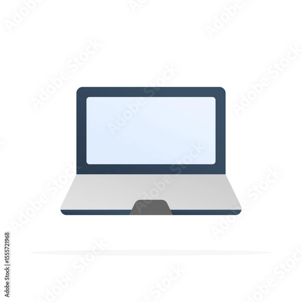 Fototapeta laptop icon, colored flat vector. modern and minimalist design