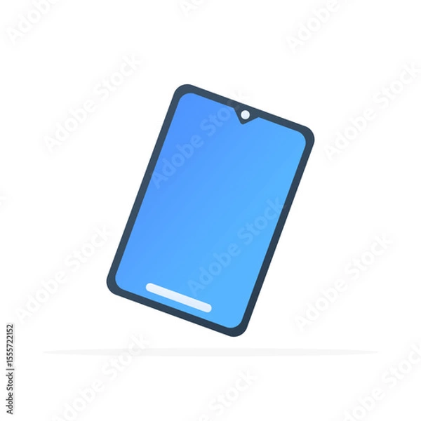 Fototapeta smartphone icon, colored flat vector. modern and minimalist design