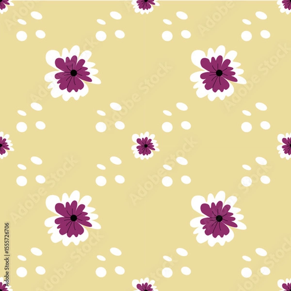 Fototapeta seamless pattern with flowers for texture and background.