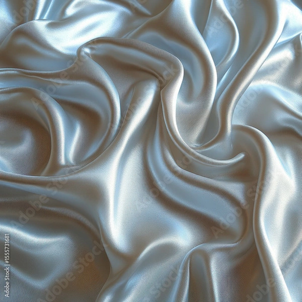 Obraz Floating elegant silver fabric