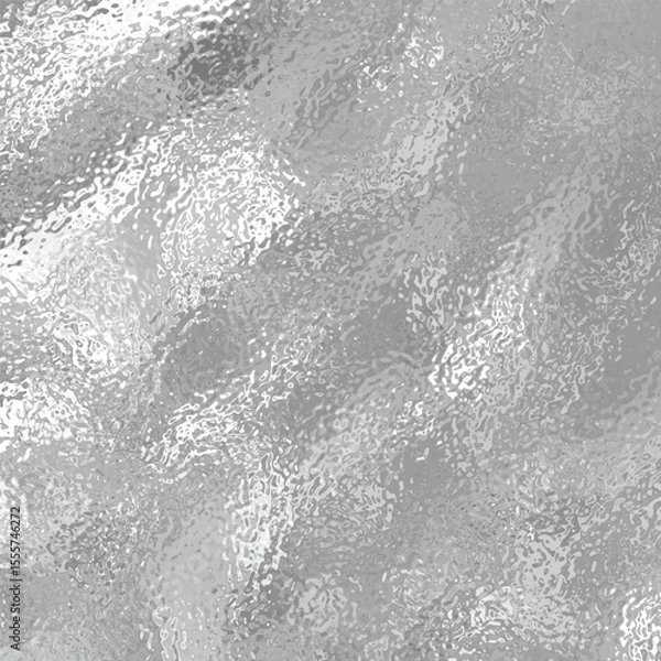 Obraz White glass background. Abstract metal or marble foil effect. Light gray frosted texture. Grey silver grainy pattern. Gradient matte stained glass surface. Vector illustration