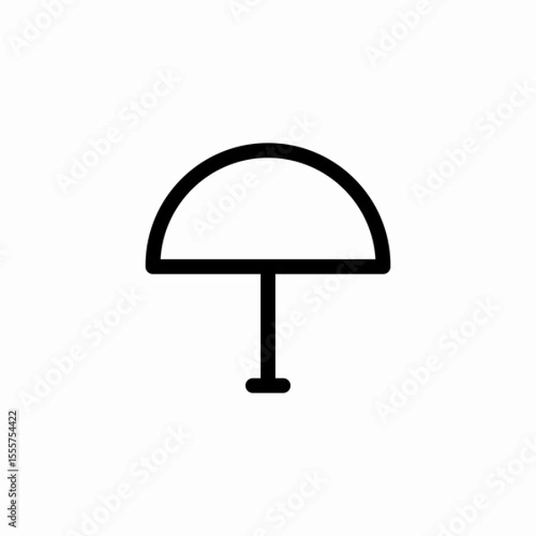 Fototapeta umbrella half circle icon sign vector