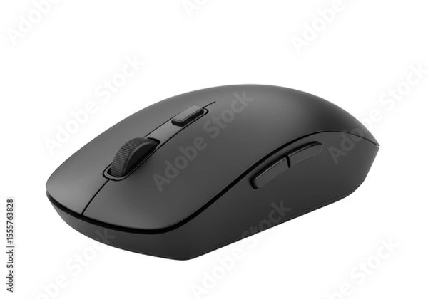 Obraz Isolated Modern Wireless Computer Mouse in Sleek Black