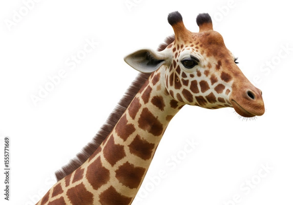 Obraz Isolated Giraffe Head and Neck Isolated Animal