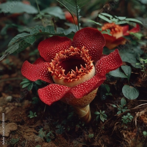 Fototapeta Close-up of a Rafflesia Flower in Rainforest