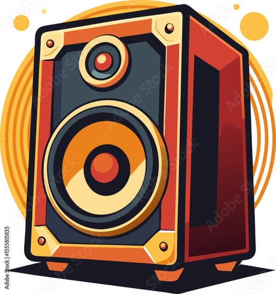 Fototapeta vector illustration of a speaker