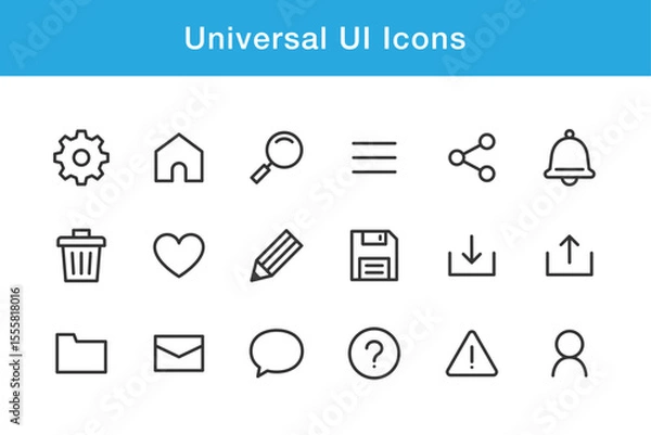 Fototapeta ユニバーサルUIのアイコンセット