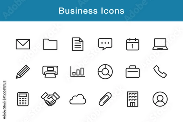 Fototapeta ビジネス関連のアイコンセット