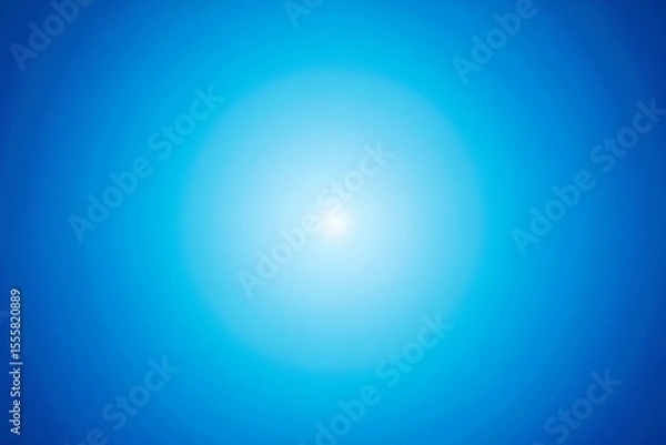 Fototapeta Bright Circular Glow in the Center of a Vibrant Blue Gradient Background