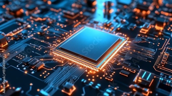 Fototapeta Engineers are designing the blueprint for the next-generation microchip using advanced CAD software.