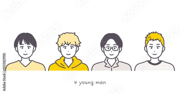 Fototapeta 若い男性のイラスト素材