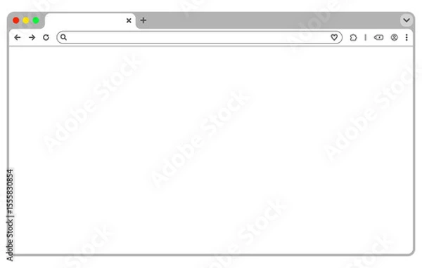 Fototapeta PCウィンドウ フレーム ブラウザ タブ 検索エンジン   MacOS  Chrome風 (.PNG)