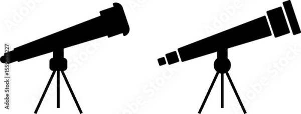 Fototapeta telescope icon set. Astronomy Concept sign. astronomy enthusiasts symbol. astronomy and educational materials
