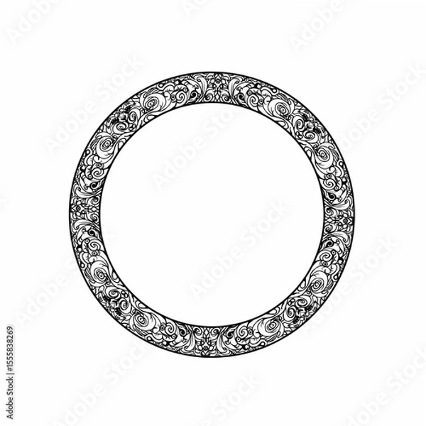 Obraz vintage oval frame