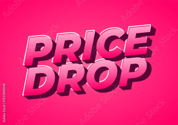 Obraz Bold Price Drop Announcement. pink colors