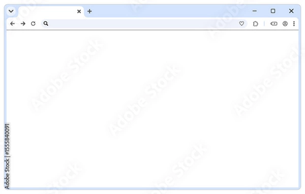 Obraz PCウィンドウ フレーム ブラウザ 検索エンジン Chrome風 (.PNG)	